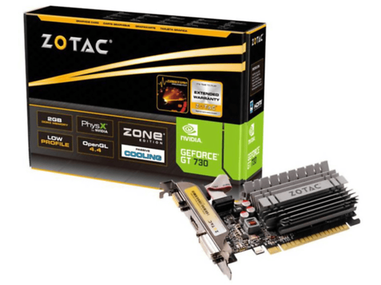 ZOTAC  VGA Zotac GeForce® GT 730 2GB ZONE Edition (NVIDIA, Grafikkarte) | Weitere NVIDIA Grafikkarten