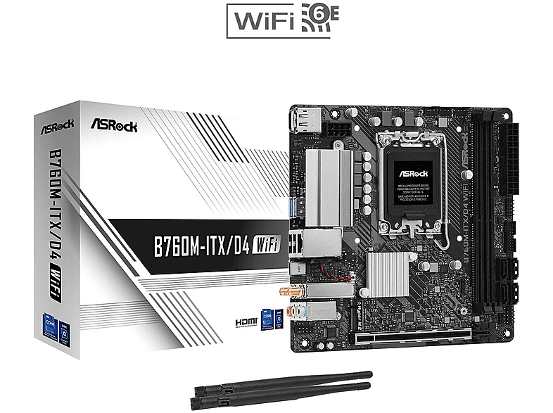 Placa base  - Placa Base Asrock B760M-Itx/D4 Wifi ASROCK