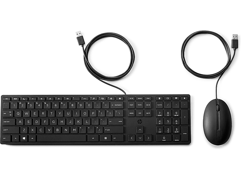 HP 9SR36AA#ABB, Tastatur Maus Set, Schwarz