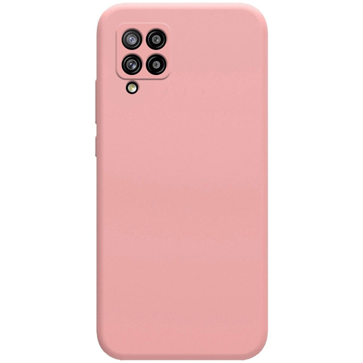 Custodia rosa con finitura liscia. La custodia ha un modulo fotocamera nell'angolo in alto a sinistra.