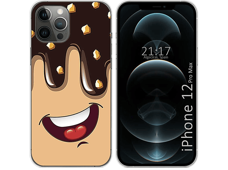 iPhone 13 Pro Max (6.7) Funda Gel Tpu Silicona dibujo Helado  Chocolate