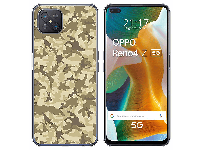 SATURCASE Custodia Per OPPO A92S / Reno 4Z 5G - 2 In 1 Ibrida [PC + Silicone] Con Anello Porta E Supporto Magnetico, Colore Blu Navy - 2