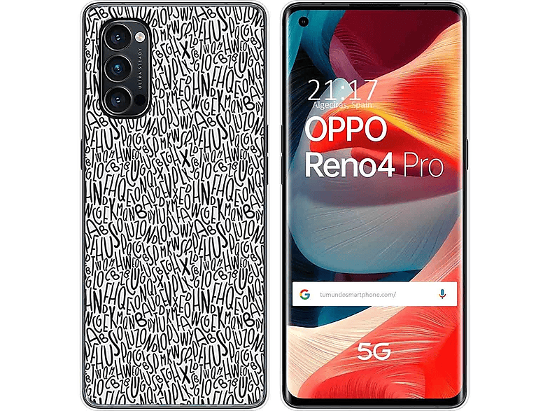 Funda Gel Tpu para Oppo Reno 4Z 5G diseño Letras Dibujos