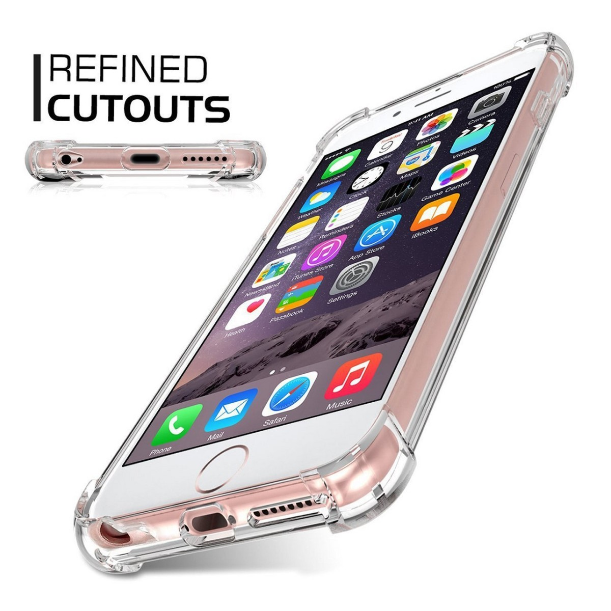 Una funda de teléfono con un teléfono mostrado, que muestra la interfaz del teléfono.
