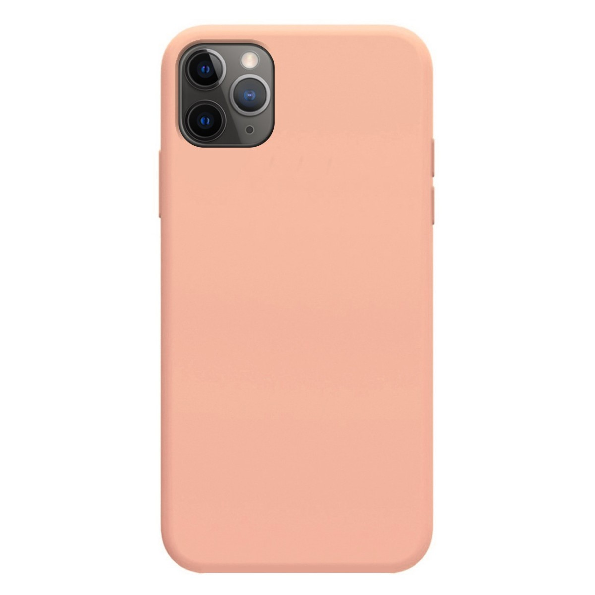 Custodia per telefono, color pesca. La custodia è semplice e ha un rilievo della fotocamera e pulsanti.