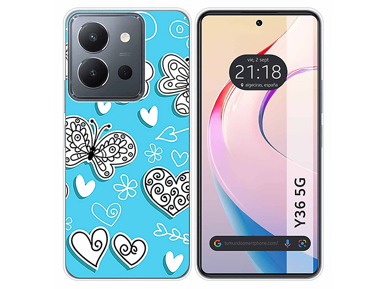 Funda móvil TUMUNDOSMARTPHONE Vivo Y36 4G / 5G, Compatible con Vivo