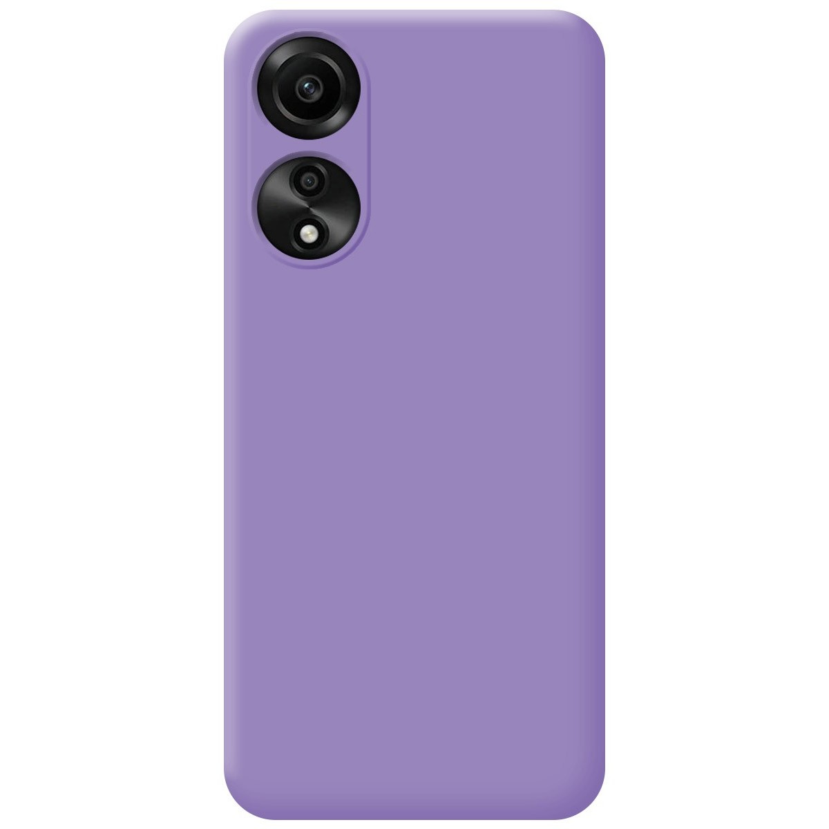 Custodia per telefono in tinta unita lavanda con due obiettivi.