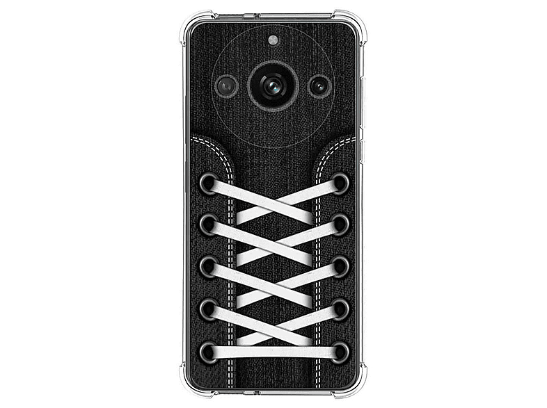 Funda Personalizada Para Realme 11 Pro / 11 Pro+ - Transparente Con Cordón Rosa Fucsia E Impresión A Medida