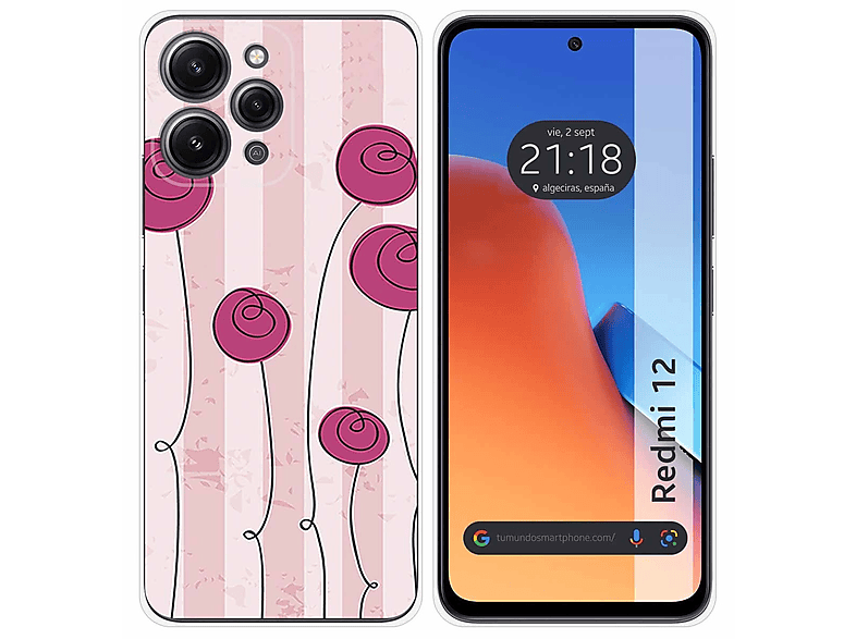 Xiaomi Redmi Note 13 Pro 5G Funda Gel Tpu Silicona dibujo Flores  Vintage