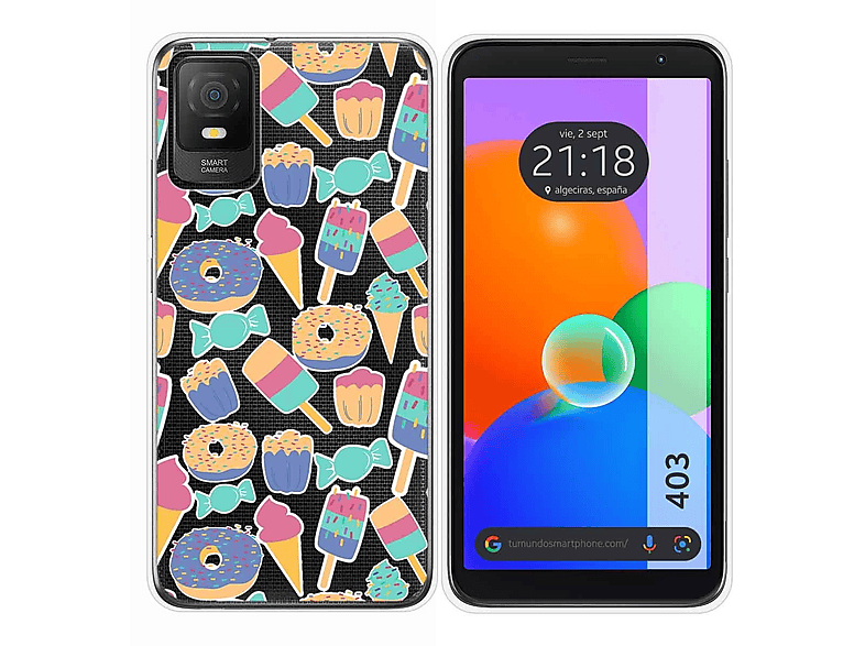 Per custodia TCL 403, custodia telefono rigida in gel di silicone