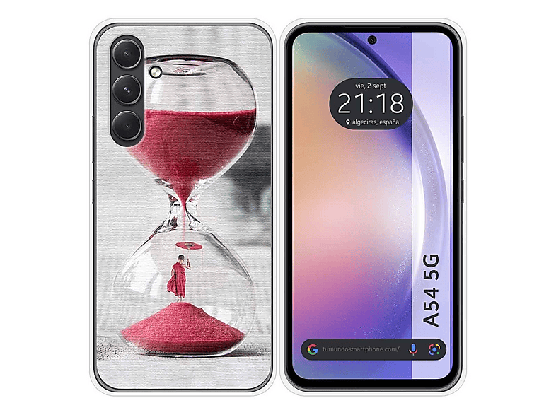 HJZSZX Para Samsung A54 (5G) Funda De Cuero Magnética De Lujo Para Teléfono Con Tarjetero Flip Stand Cover (para Samsung A54 (5G)/Rojo