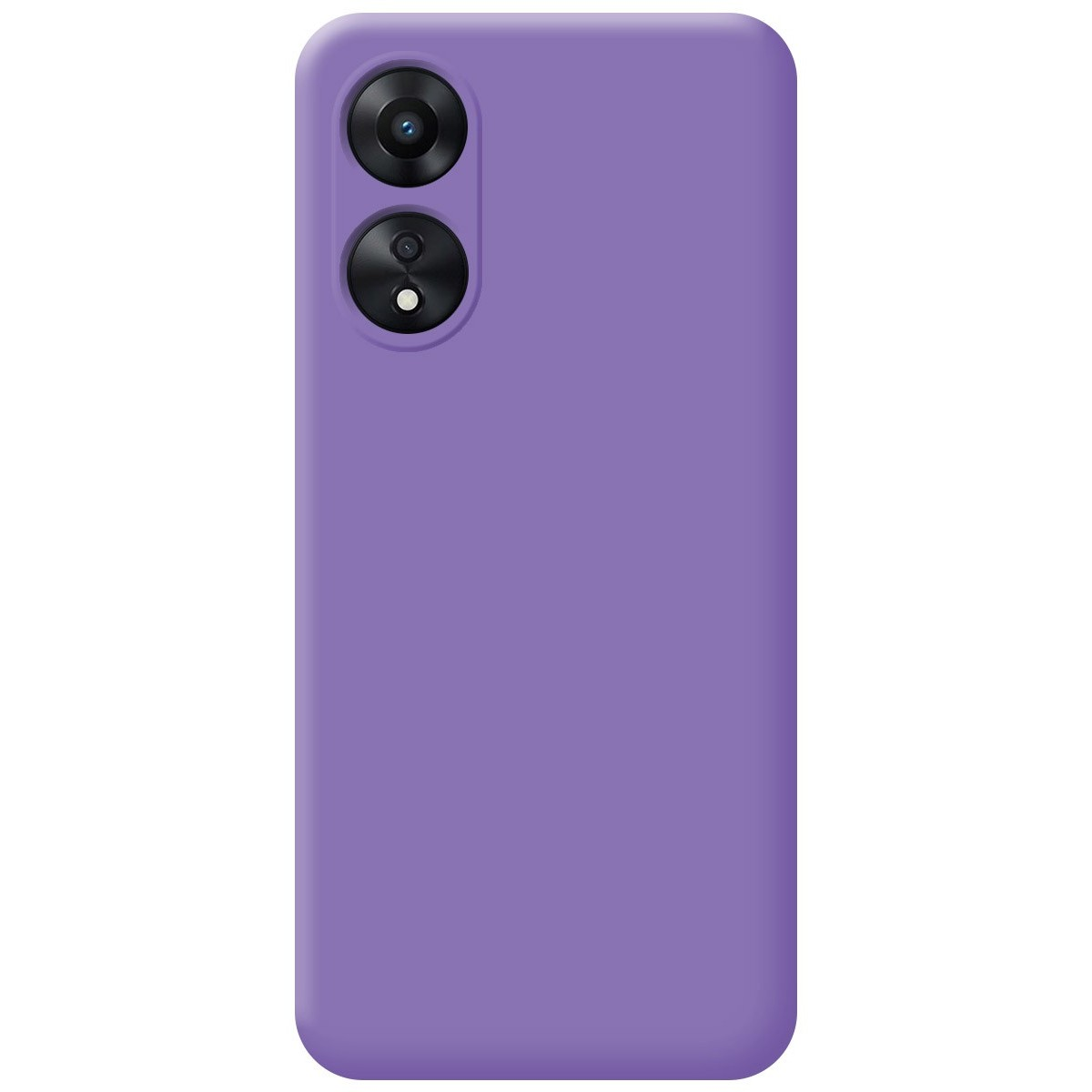 Custodia viola con due lenti della fotocamera.