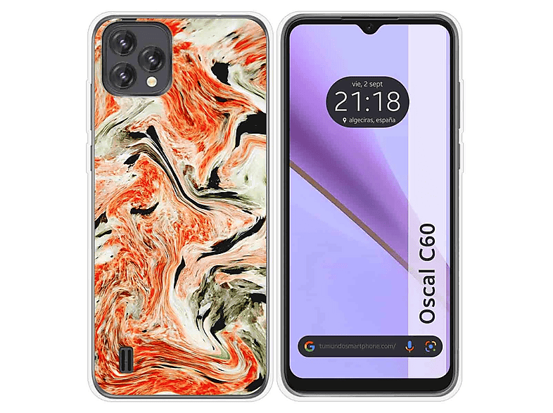 JGOYGYI Cover Personalizzata Compatibile con Blackview Oscal C80 C70 C60 C30 C20 A100 A95 A90 A85 A70 A55 A53 A52 A50 PRO,Custodia Personalizzate con Iniziali & nome/Testi
