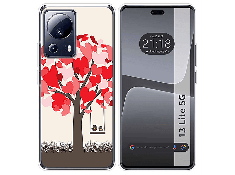 Kwmobile Custodia In Legno Per Xiaomi 13 Lite 5G | Bumper In Silicone Con Rosa Dei Venti Vintage Marrone Scuro - 5