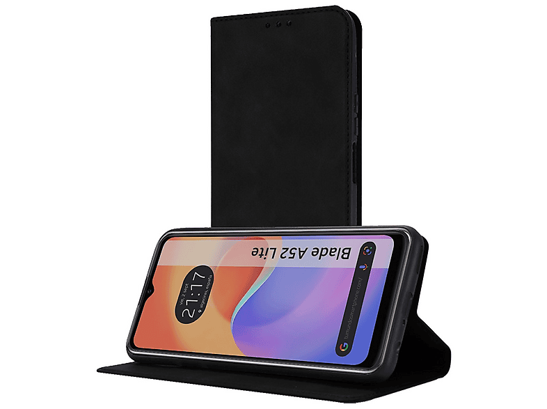 MOJIA Cover ZTE Blade A52, Custodia Flip In Pelle Con Portafoglio E Supporto | Antifurto RFID, Slot Per Schede E Banconote, Marrone
