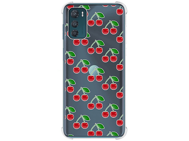 Custodia Motorola Moto G42 4G Con Anello Porta E Supporto Liquid Glitter - Silicone Morbido Antishock, Design Carino