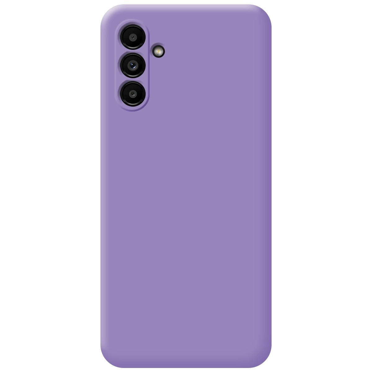 Funda de teléfono lisa color lavanda. Sin pantalla de teléfono.