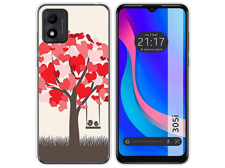 GOKEN Cover Per TCL 305i, Custodia Folio In Pelle Flip Wallet