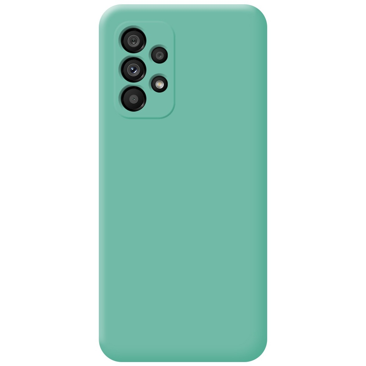 Custodia per telefono verde menta con lenti della fotocamera.
