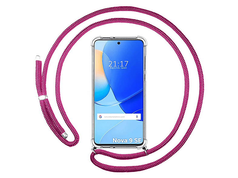 Cadorabo Catena Cellulare per Huawei NOVA 7 PRO 5G LILA | Cover Cordino