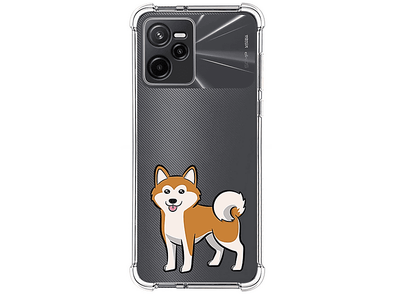 Custodia In Silicone Antishock Per Realme Narzo 50A Design Cani 10