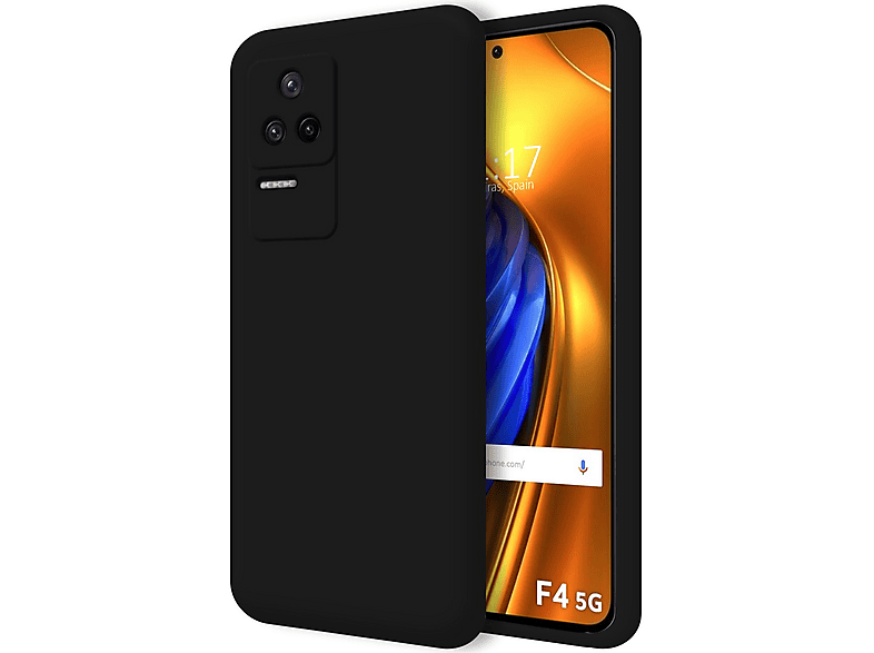 COMAKU Cover Pendenza Bicchiere Per Xiaomi Poco F4 5G - Custodia In Vetro Temperato E Silicone TPU Con Sfumature Colorate
