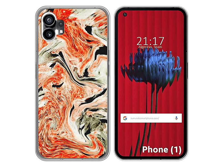 Tumundosmartphone Custodia In Silicone Trasparente Antiurto Per Nothing Phone 1 - Gel TPU Con Angoli Rinforzati, Protettiva E Morbida