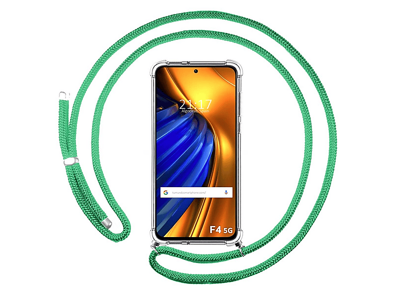 COMAKU Cover Pendenza Bicchiere Per Xiaomi Poco F4 5G - Custodia In Vetro Temperato E Silicone TPU Con Sfumature Colorate