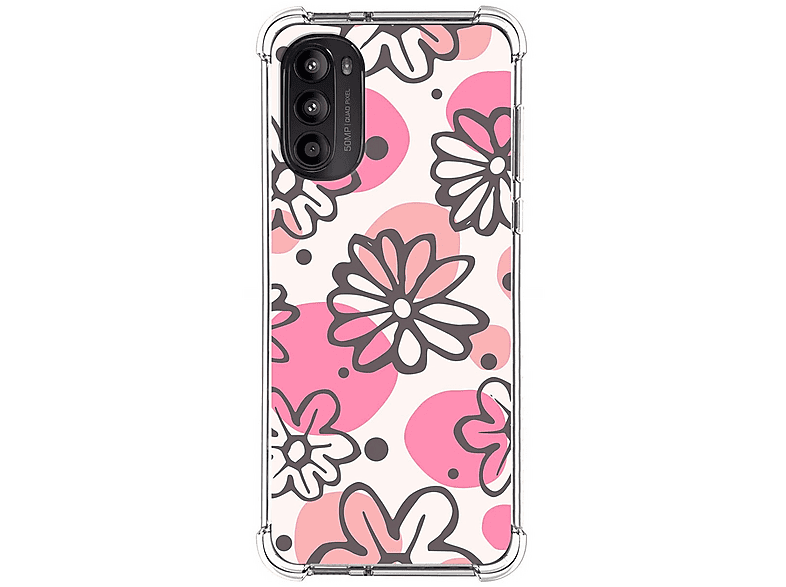 Custodia In Vera Pelle Per Motorola Moto G52 – Color Rosa Salmone Antico, Con Linguetta E Cuciture A Mano - 4