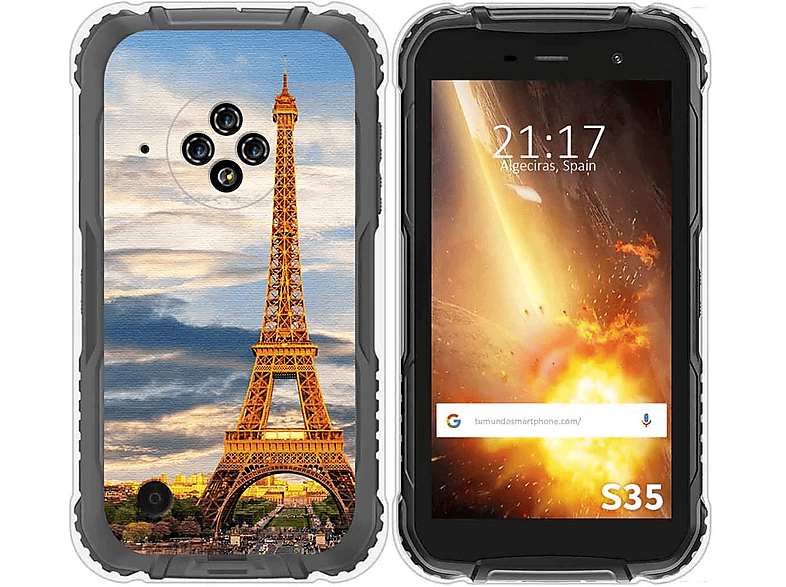 Funda Samsung Galaxy A54 5G Silicona Torre Eiffel.