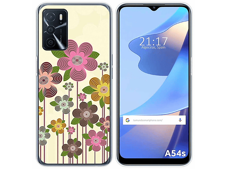 Custodia Morbida In Silicone Per OPPO A54s - Sottile, Opaca, Antimpronta, Colore Rosso