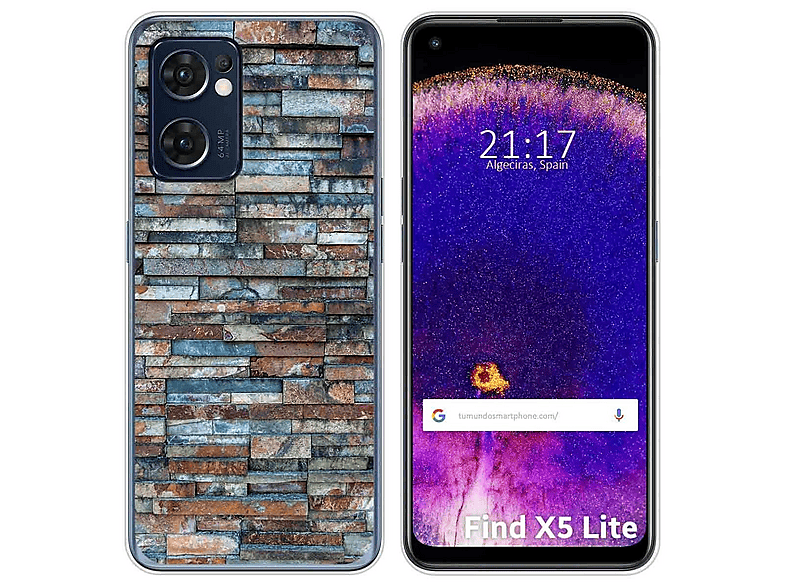 Moex Custodia Oppo Find X5 Lite Con Cordino Tracolla - Cover Silicone Trasparente E Catena Regolabile Oro - 2