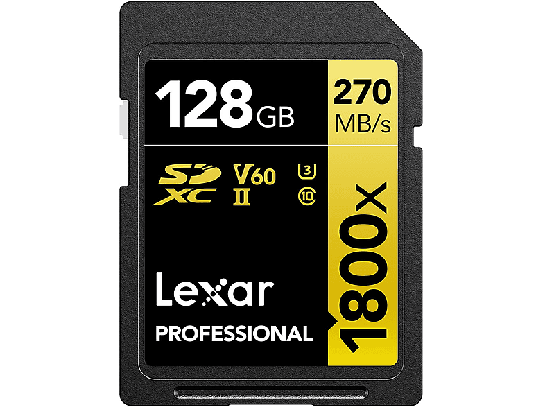 LEXAR MEDIA INC LSD1800128G-BNNNG, SDXC Speicherkarte, 128 GB, 180 MB/s