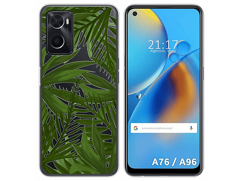 Custodia HAFFAN In Silicone TPU Per OPPO A76 / A96 (6.56 Pollici) - Cover Protettiva Antiurto, Colore Nero