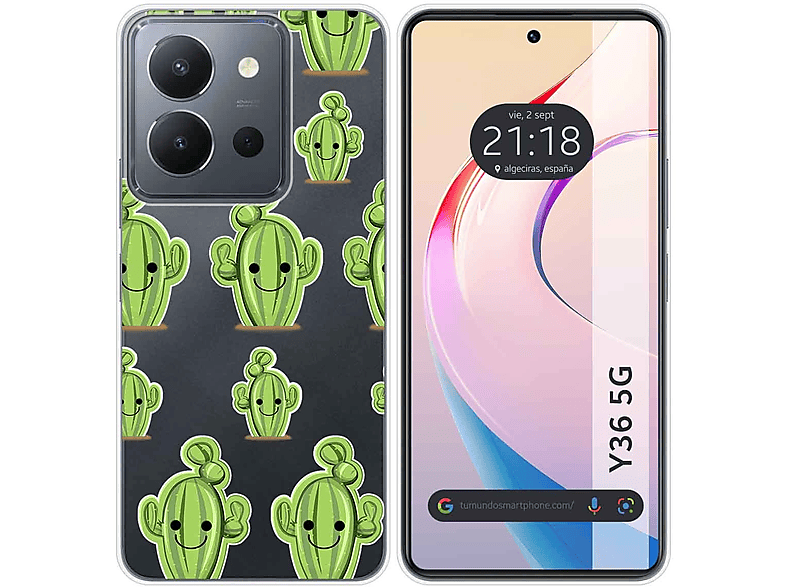 TUMUNDOSMARTPHONE TMS122022 COVER per Vivo Y36 4G / 5G, Trasparente