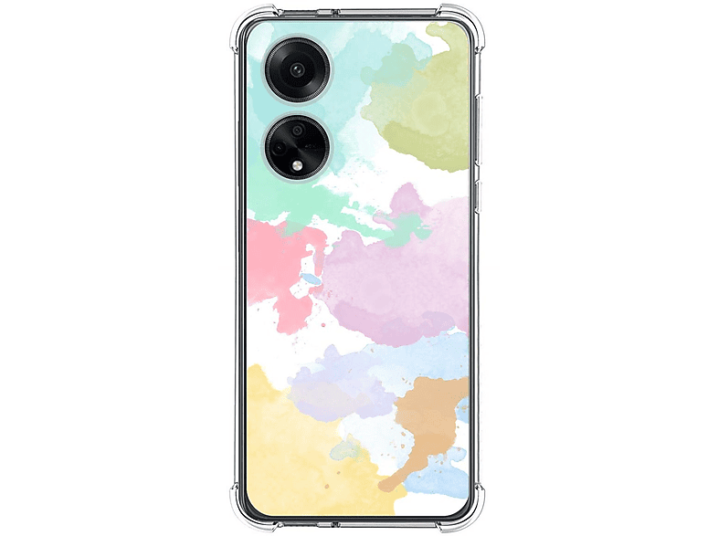 Funda De Silicona Transparente Con Brillantina Y Pejo De Maquillaje Soporte Para Reno12 (SF JMCX Púrpura