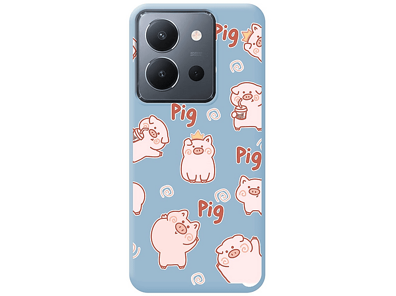 COMAKU Cover Armor Per VIVO Y36 4G - Custodia Antiurto TPU + PC Con Anello Supporto E Supporto Magnetico - Blu