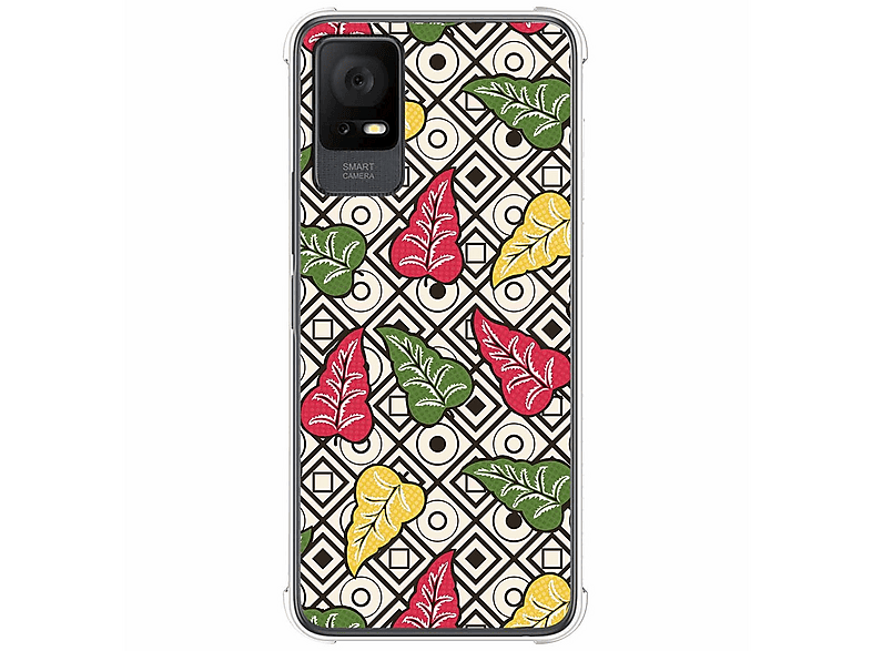 Custodia Personalizzata Per TCL 406 Con Foto O Testo – Portafoglio In PU Pelle, Flip Case – Bianco
