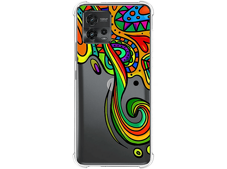 Custodia Portafoglio MOJIA Per Motorola Moto G72 4G - Flip Cover In PU Con Supporto, Slot Per Carte, Antifurto RFID, Colore Blu, Protezione Antiurto