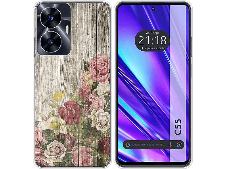 Funda móvil - TUMUNDOSMARTPHONE Realme C55, Compatible con Realme Realme C55,  Multicolor