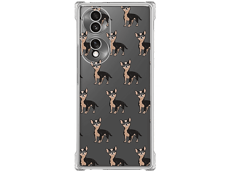 HAOYE Cover Per Huawei Honor 70 5G – Vetro Temperato Sfumato + Bordo TPU Morbido