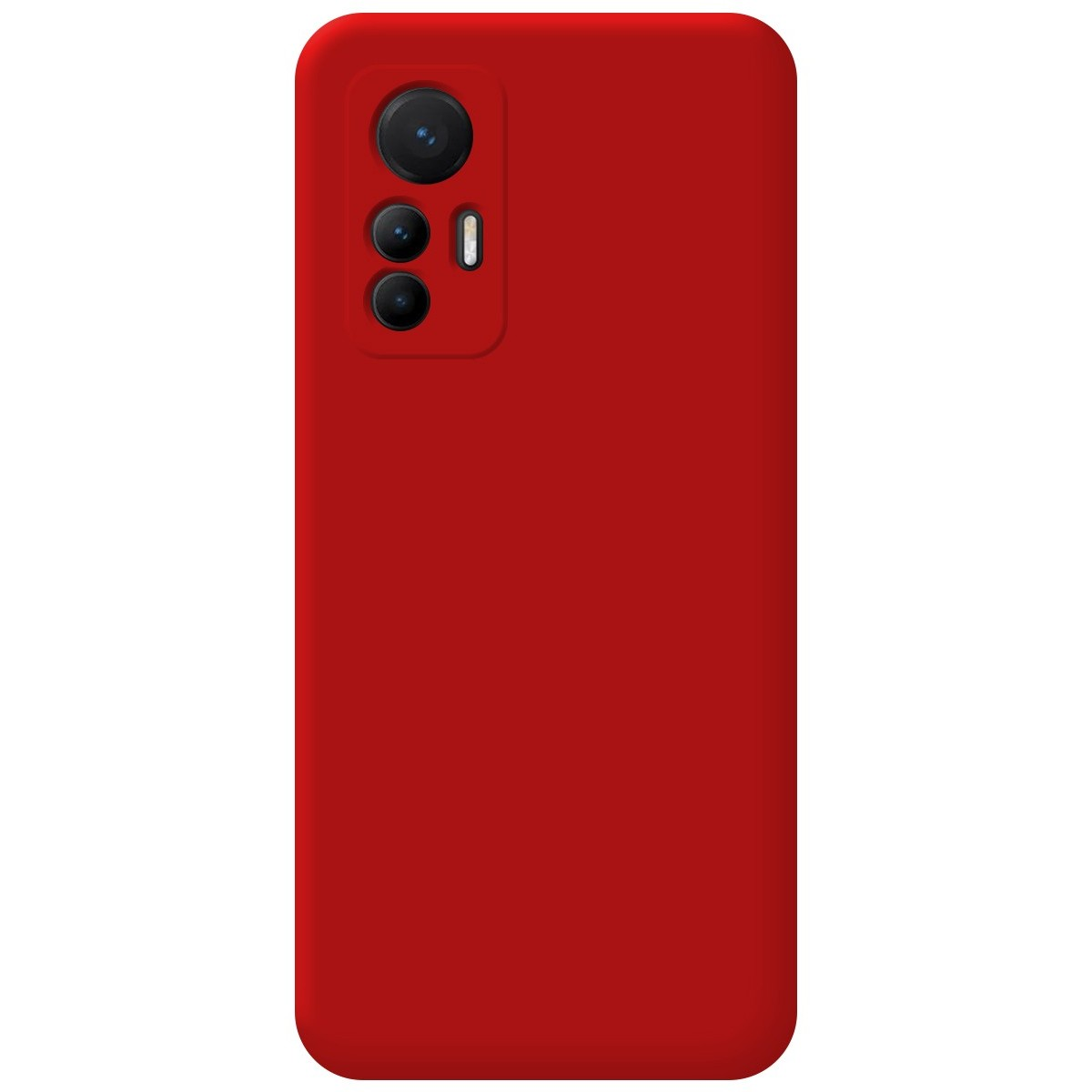 Custodia per telefono rossa con design a fotocamera.