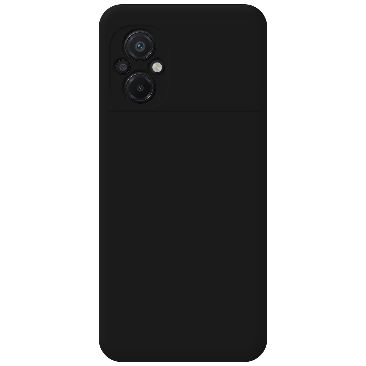 Custodia per telefono nera tinta unita.