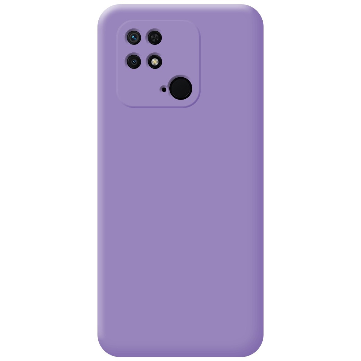 Custodia viola con modulo fotocamera.