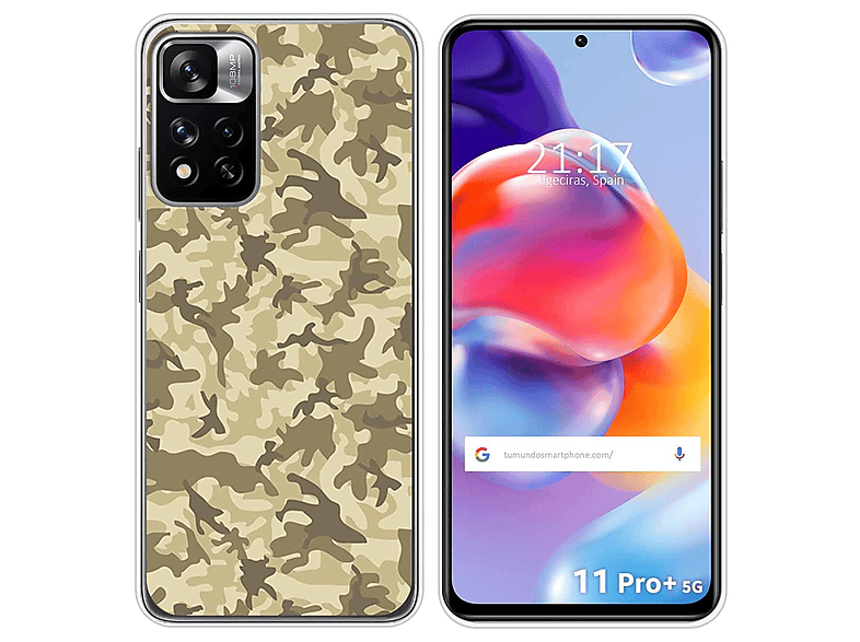 Funda Silicona compatible con Xiaomi Redmi Note 12 Pro+ Plus 5G diseño  Camuflaje Dibujos