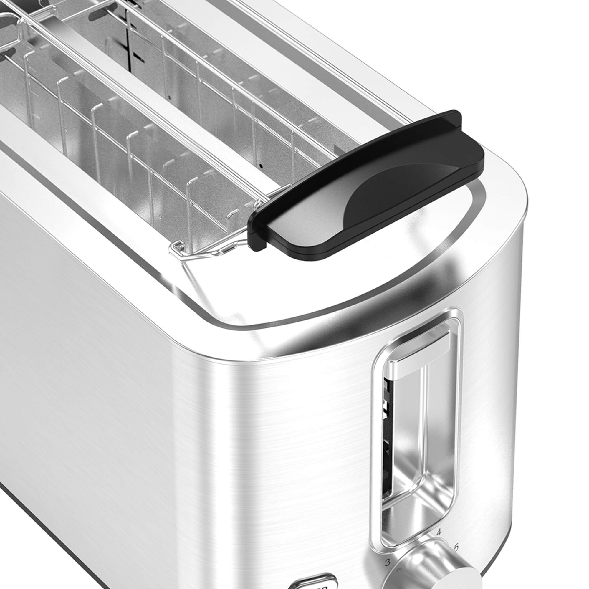TURBOTRONIC BY Z-LINE TT-BF12 Toaster 2) Schlitze: (850 Silver Watt