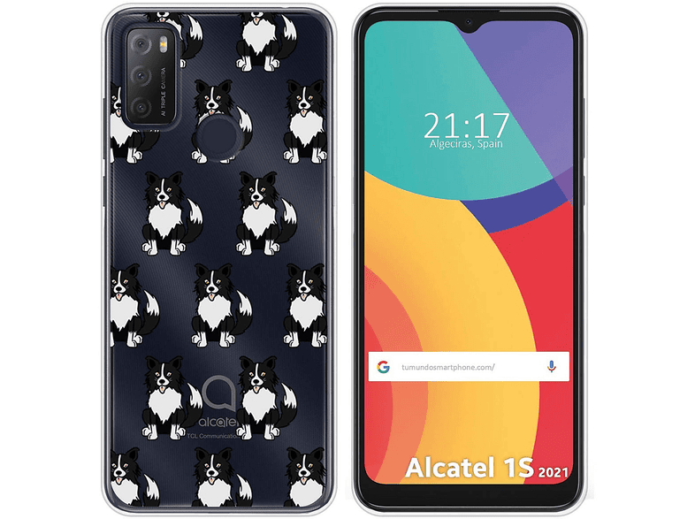 Slim Silicone Gel Case + Tempered Glass For Alcatel 1S 2021 - 360 Protection, Matte Finish