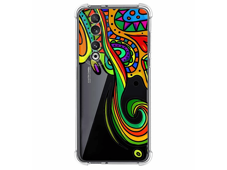SDTEK Funda para Honor 90 Smart Funda de Cuero Protección Completa Rojo