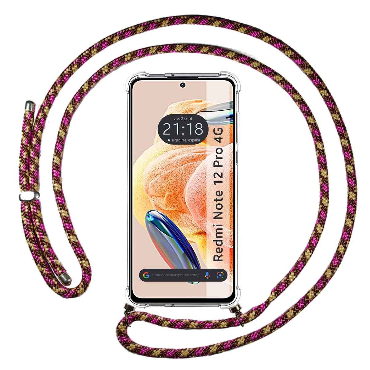 Custodia per telefono con una corda e un telefono con data.