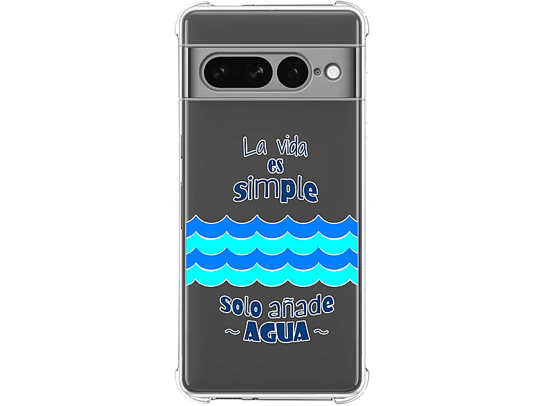 Google Pixel 8 Pro 5G Funda Gel Tpu Silicona transparente dibujo Agua